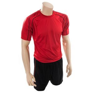 Precision Unisex Adult Lyon T-Shirt & Shorts Set / Red/Black